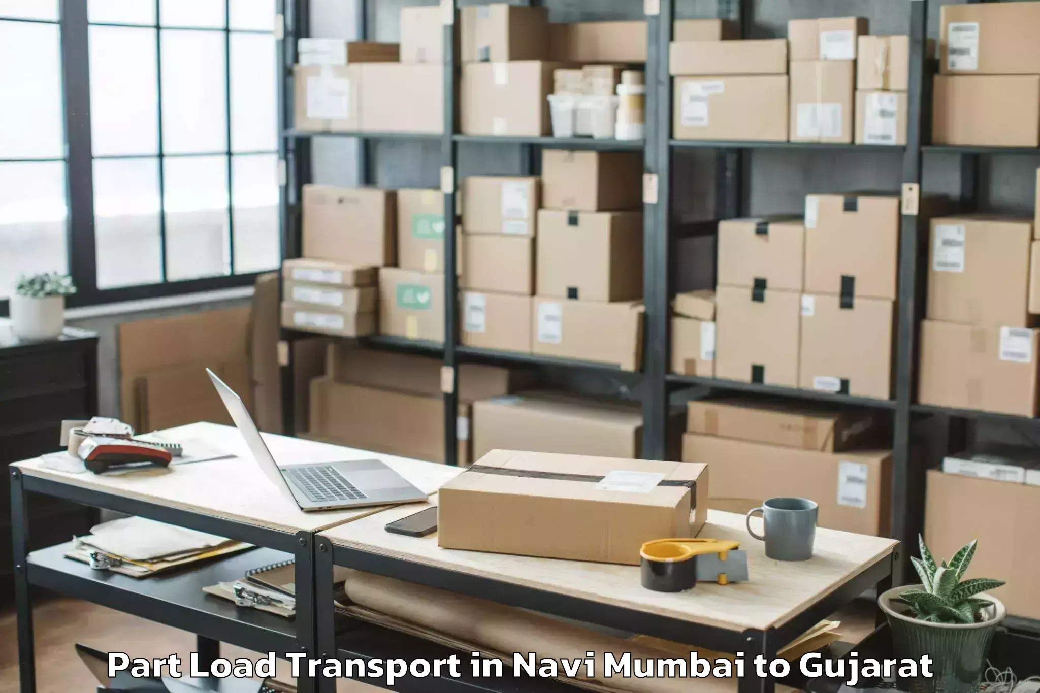 Reliable Navi Mumbai to Gls University Ahmedabad Part Load Transport